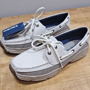 New West Marine Performance Boat Loafer Wom 9 (fits like 8.5) Leather WaterDrain